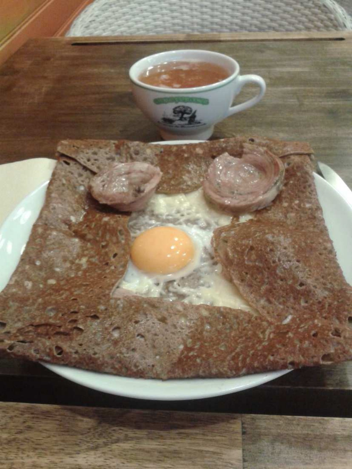 Galette de Blé noir à l’Andouille de Guémené à l’ancienne